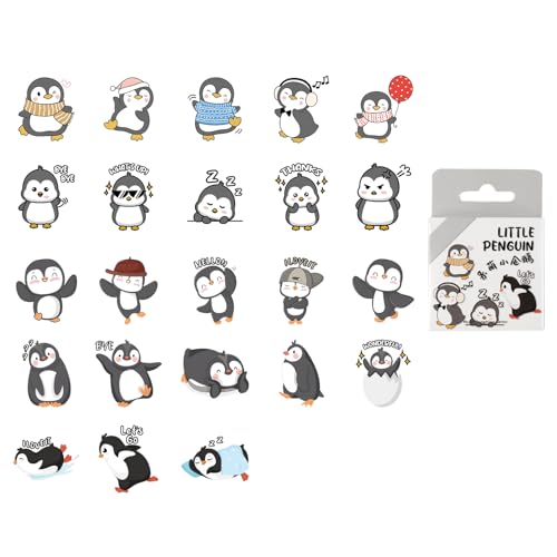 ENLACE 46 Stück Pinguin Aufkleber, Süßes Pinguin Sticker Set, Scrapbook Stickers, Pingu Aufkleber für Reisekoffer, Laptops, Scrapbooks, Skateboards, Geschenke für Kinder, Jugendliche und Erwachsene von ENLACE