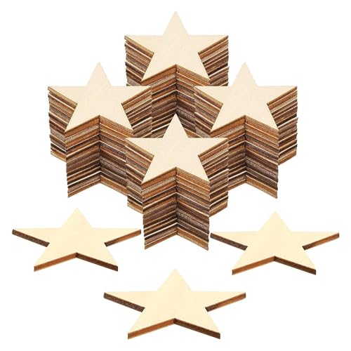 ENLACE 50 Stück Holzsterne Deko, Holzsterne zum Basteln und Dekorieren, 5cm Sterne Basteln, Holzsterne Blank Holz Stern Scheiben, für Weihnachtsdeko, DIY-Dekorationen, Hochzeitsdekoration ENLACE 50 Stück Holzsterne Deko, Holzsterne zum Basteln und Dekorieren, 5cm Sterne Basteln, Holzsterne Blank Holz Stern Scheiben, für Weihnachtsdeko, DIY-Dekorationen, Hochzeitsdekoration von ENLACE