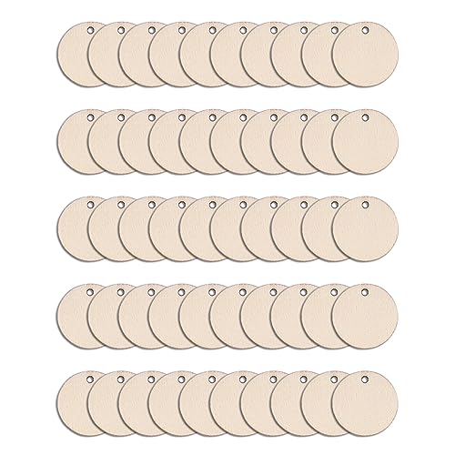 ENLACE 50 Stück Runde Holzscheiben mit Loch, Runde Holzscheiben 3 cm Durchmesser, Kleine Holzscheiben zum Basteln für DIY Handwerk, Hängende Dekoration, Malerei, Schlüsselanhänger ENLACE 50 Stück Runde Holzscheiben mit Loch, Runde Holzscheiben 3 cm Durchmesser, Kleine Holzscheiben zum Basteln für DIY Handwerk, Hängende Dekoration, Malerei, Schlüsselanhänger von ENLACE