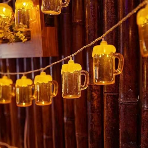 ENLACE Bierkrug LED Lichterkette, 1,5M 10 LED Bier Lichterkette Batteriebetriebene, Sommer Lichterkette Dekor für Bar, Party, Hochzeit, Garten, Oktoberfestes, Weihnachten, Innen und Außen ENLACE Bierkrug LED Lichterkette, 1,5M 10 LED Bier Lichterkette Batteriebetriebene, Sommer Lichterkette Dekor für Bar, Party, Hochzeit, Garten, Oktoberfestes, Weihnachten, Innen und Außen von ENLACE