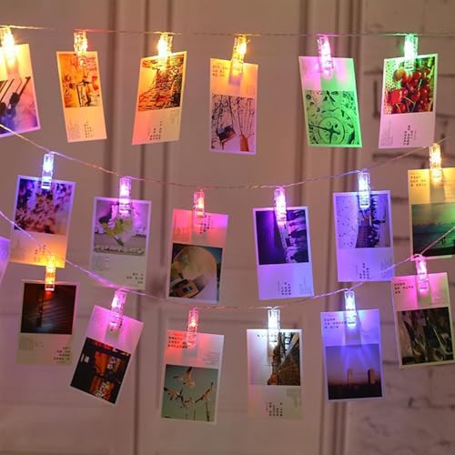 ENLACE Foto Lichterkette mit Klammern, 3M 20 LED Fotoclips Lichterkette Batteriebetrieben, Bunt Lichterkette Bilder für Zimmer, Wohnzimmer, Hochzeiten, Weihnachten, Party Deko ENLACE Foto Lichterkette mit Klammern, 3M 20 LED Fotoclips Lichterkette Batteriebetrieben, Bunt Lichterkette Bilder für Zimmer, Wohnzimmer, Hochzeiten, Weihnachten, Party Deko von ENLACE