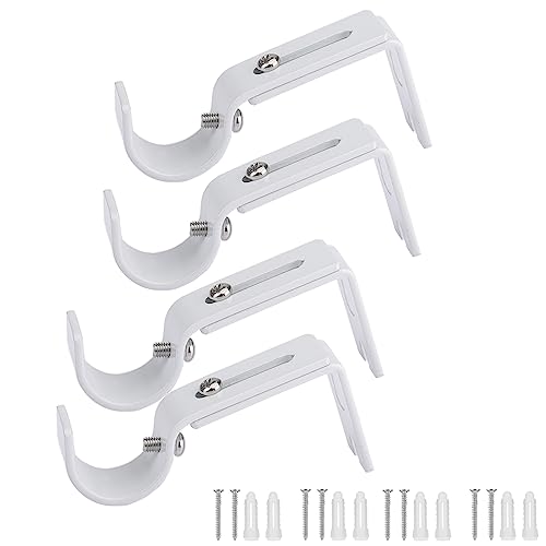 ENLACE Gardinen Halterung Verstellbare Metall Wandhalterung 4 Stück Gardinenstangenhalter,Gardinenstange Halterung mit Schrauben für Hause Büro,Schlafzimmer Kleiderschrank, Schrank, Badezimmer ENLACE Gardinen Halterung Verstellbare Metall Wandhalterung 4 Stück Gardinenstangenhalter,Gardinenstange Halterung mit Schrauben für Hause Büro,Schlafzimmer Kleiderschrank, Schrank, Badezimmer von ENLACE