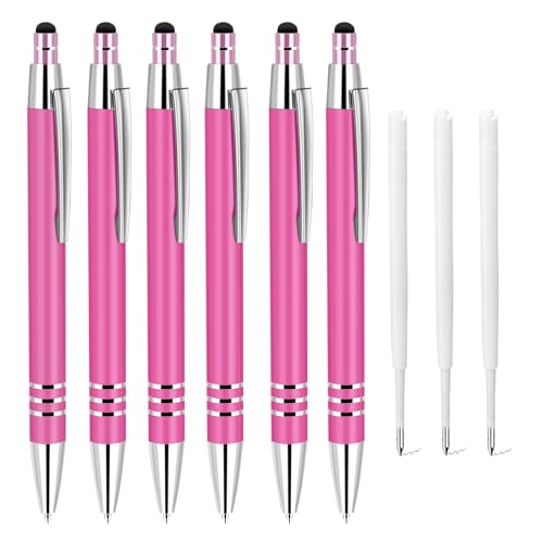 ENLACE Hochwertig Kugelschreiber Set 6 Stück Ergonomischer Kugelschreiber Metall Kulli mit Rutschfeste Griffzone, Druckkugelschreiber mit 10 Stück Kugelschreiberminen für Büro Haushalt, Rosa ENLACE Hochwertig Kugelschreiber Set 6 Stück Ergonomischer Kugelschreiber Metall Kulli mit Rutschfeste Griffzone, Druckkugelschreiber mit 10 Stück Kugelschreiberminen für Büro Haushalt, Rosa von ENLACE