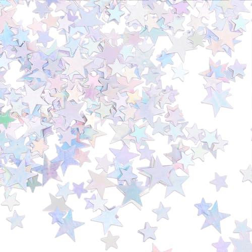 ENLACE Konfetti Glitzer Sterne Geburtstag Deko,4000 Stück Pailletten Streudeko Weihnachten,Silber Stern Konfetti Tischdeko Geburtstag,Holographic Stern Deko Konfetti Hochzeit,Jubiläen,Partys ENLACE Konfetti Glitzer Sterne Geburtstag Deko,4000 Stück Pailletten Streudeko Weihnachten,Silber Stern Konfetti Tischdeko Geburtstag,Holographic Stern Deko Konfetti Hochzeit,Jubiläen,Partys von ENLACE