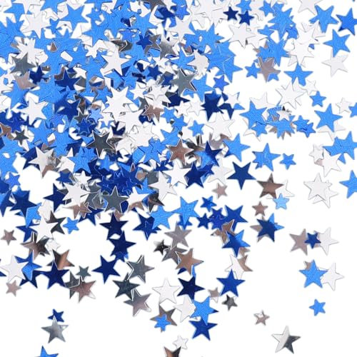 ENLACE Konfetti Geburtstag Sterne Tischdeko 4000 Stück,Glitzer Konfetti Streudeko Weihnachten,Confetti Blau Silber Stern Deko,Streudeko Geburtstag Konfetti für Baby Shower,Babyparty Deko, EKGS-0005 ENLACE Konfetti Geburtstag Sterne Tischdeko 4000 Stück,Glitzer Konfetti Streudeko Weihnachten,Confetti Blau Silber Stern Deko,Streudeko Geburtstag Konfetti für Baby Shower,Babyparty Deko, EKGS-0005 von ENLACE