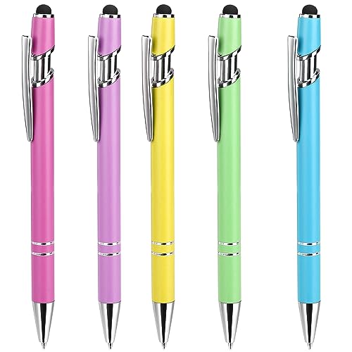 ENLACE Kugelschreiber Schwarz Hochwertig Kugelschreiber Set 5 Stück,Metall Kugelschreiber Ergonomische Kullis mit Touchpen,Druckkugelschreiber Schwarze Tinte für Büro & Haushalt Schulbedarf ENLACE Kugelschreiber Schwarz Hochwertig Kugelschreiber Set 5 Stück,Metall Kugelschreiber Ergonomische Kullis mit Touchpen,Druckkugelschreiber Schwarze Tinte für Büro & Haushalt Schulbedarf von ENLACE