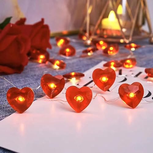 ENLACE LED Herz Lichterkette, 2 Meter, 20 Rote Herzen, Batteriebetrieb ENLACE LED Herz Lichterkette, 2 Meter, 20 Rote Herzen, Batteriebetrieb von ENLACE