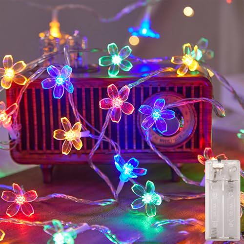 ENLACE Kirschblüten Lichterkette, 2M 10 LED Lichterkette Blumen Batteriebetrieben, Bunt Blumen Lichterketten für Innen, Garten, Terrasse, Balkon, Hochzeit, Weihnachten, Party Dekoration ENLACE Kirschblüten Lichterkette, 2M 10 LED Lichterkette Blumen Batteriebetrieben, Bunt Blumen Lichterketten für Innen, Garten, Terrasse, Balkon, Hochzeit, Weihnachten, Party Dekoration von ENLACE