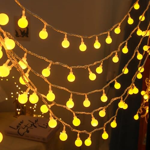 ENLACE LED Lichterkette, 5m, 50 Kugeln, 1,8cm Durchmesser, Warmweiß, Batteriebetrieben mit Blinkfunktion ENLACE LED Lichterkette, 5m, 50 Kugeln, 1,8cm Durchmesser, Warmweiß, Batteriebetrieben mit Blinkfunktion von ENLACE