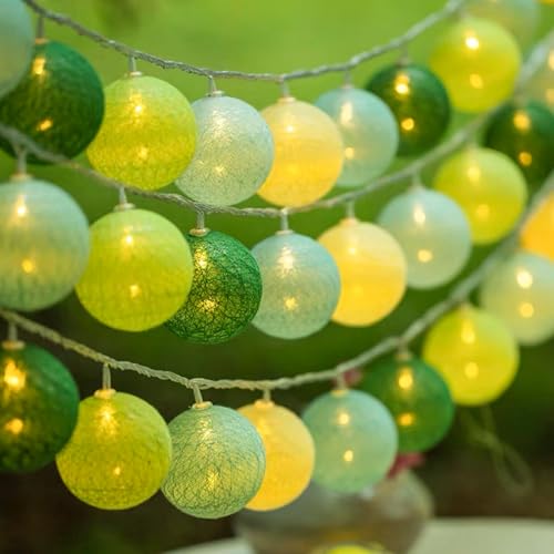 ENLACE LED Lichterkette Baumwollkugeln, 1,5M 10 LED Cotton Ball Lichterketten Kugeln, 3cm Durchmesser Mintgrün Baumwollkugeln Lichterkette für Kinderzimmer, Hochzeit, Weihnachten, Party Deko ENLACE LED Lichterkette Baumwollkugeln, 1,5M 10 LED Cotton Ball Lichterketten Kugeln, 3cm Durchmesser Mintgrün Baumwollkugeln Lichterkette für Kinderzimmer, Hochzeit, Weihnachten, Party Deko von ENLACE