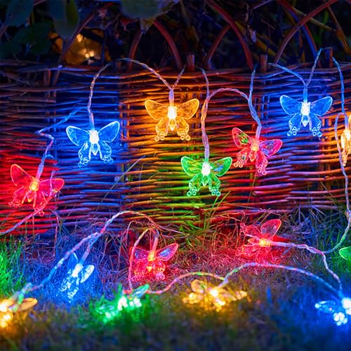 ENLACE LED Schmetterling Lichterkette, 3M 20 LED Bunte Lichterkette Schmetterling Batteriebetrieben, Blinkmodus und Dauerlicht, Fairy Lights für Hochzeits, Party, Weihnachten Deko, Innen, Außen ENLACE LED Schmetterling Lichterkette, 3M 20 LED Bunte Lichterkette Schmetterling Batteriebetrieben, Blinkmodus und Dauerlicht, Fairy Lights für Hochzeits, Party, Weihnachten Deko, Innen, Außen von ENLACE