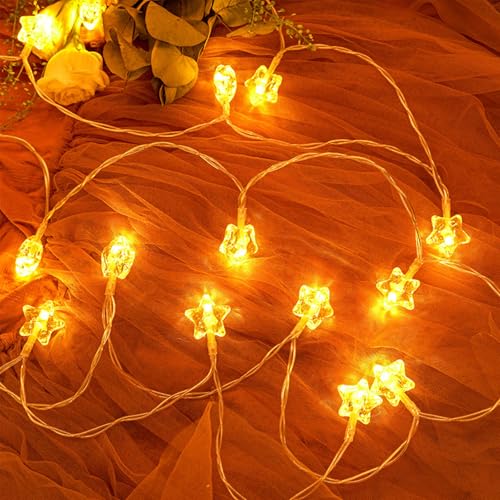 ENLACE LED Sternenlichterkette, 3M 20 LED Sterne Lichterkette Batteriebetrieben, Warmweiße Lichterkette Sterne für Weihnachten Hochzeit Party Kinderzimmer Schlafzimmer Deko ENLACE LED Sternenlichterkette, 3M 20 LED Sterne Lichterkette Batteriebetrieben, Warmweiße Lichterkette Sterne für Weihnachten Hochzeit Party Kinderzimmer Schlafzimmer Deko von ENLACE