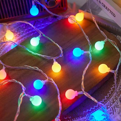 ENLACE Lichterkette Bunt Batterie, 3M 20 LED Lichterkette Kugeln, Bunte Globe Lichterketten Innen Außen, für Hochzeit, Weihnachten, Garten, Zimmer, Balkon, Camping, Party Deko ENLACE Lichterkette Bunt Batterie, 3M 20 LED Lichterkette Kugeln, Bunte Globe Lichterketten Innen Außen, für Hochzeit, Weihnachten, Garten, Zimmer, Balkon, Camping, Party Deko von ENLACE