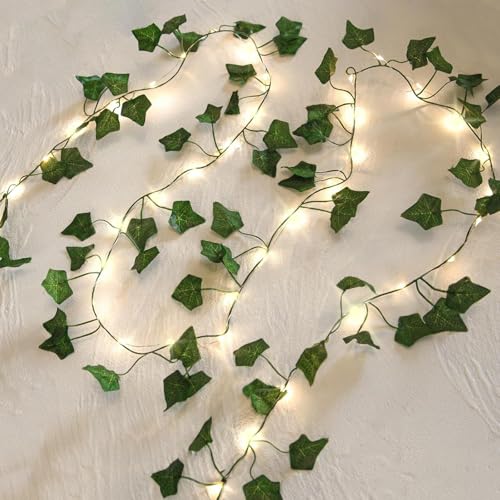 ENLACE Lichterkette Efeu Künstlich, 2M 20 LED Lichterkette mit Blättern, Grün Lichterkette Blätter, Efeugirlande Lichterketten Innen für Hochzeit, Kinderzimmer, Zimmer Dekoration, Party Deko ENLACE Lichterkette Efeu Künstlich, 2M 20 LED Lichterkette mit Blättern, Grün Lichterkette Blätter, Efeugirlande Lichterketten Innen für Hochzeit, Kinderzimmer, Zimmer Dekoration, Party Deko von ENLACE