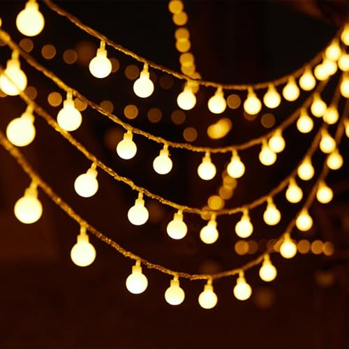 ENLACE Lichterkette Kugeln, 3M 20 LED Warmweiß Kugel Batteriebetriebene Lichterkette, Globe Lichterketten Innen Außen, für Hochzeit, Party, Weihnachten, Garten, Zimmer, Balkon, Camping ENLACE Lichterkette Kugeln, 3M 20 LED Warmweiß Kugel Batteriebetriebene Lichterkette, Globe Lichterketten Innen Außen, für Hochzeit, Party, Weihnachten, Garten, Zimmer, Balkon, Camping von ENLACE