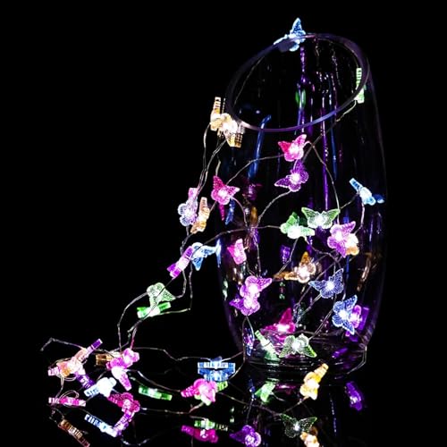 ENLACE Lichterkette Schmetterling, 2M 20 LED Schmetterling Lichterkette, Dekoleuchte für Außen Innen, Lichterkette für Hochzeits, Partys, Garten, Weihnachten Dekor, Frühlingsdeko ENLACE Lichterkette Schmetterling, 2M 20 LED Schmetterling Lichterkette, Dekoleuchte für Außen Innen, Lichterkette für Hochzeits, Partys, Garten, Weihnachten Dekor, Frühlingsdeko von ENLACE