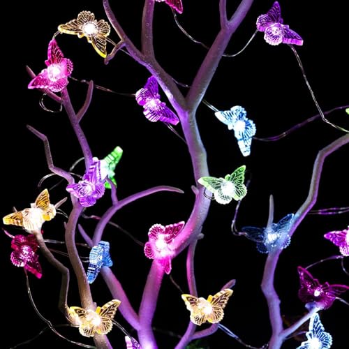 ENLACE Lichterkette Schmetterling, 3M 30 LED Schmetterling Lichterkette Batteriebetrieben, Schmetterlinge Deko für Hochzeits, Partys, Garten, Weihnachten Dekor, Frühlingsdeko, Außen und Innen ENLACE Lichterkette Schmetterling, 3M 30 LED Schmetterling Lichterkette Batteriebetrieben, Schmetterlinge Deko für Hochzeits, Partys, Garten, Weihnachten Dekor, Frühlingsdeko, Außen und Innen von ENLACE
