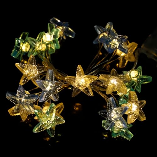ENLACE Lichterkette Seestern, 2M 20 LED Lichterkette Meerestiere Batteriebetrie, Lichterketten zum Thema Meeresleben, Maritime Lichterketten für Kinderzimmer Hochzeit Party Deko ENLACE Lichterkette Seestern, 2M 20 LED Lichterkette Meerestiere Batteriebetrie, Lichterketten zum Thema Meeresleben, Maritime Lichterketten für Kinderzimmer Hochzeit Party Deko von ENLACE