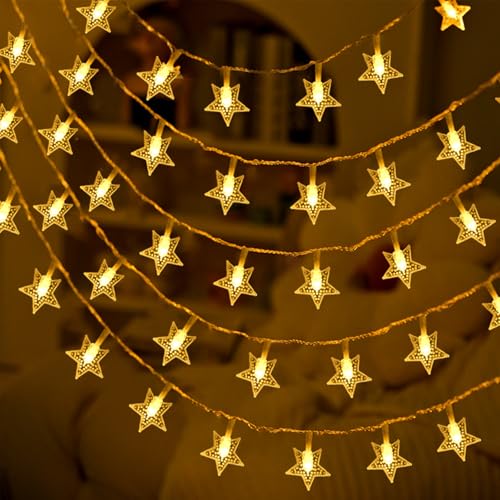 ENLACE Lichterkette Sterne, 3M 20 LED Sternenlichterkette Batteriebetrieben, Warmweiße Sterne Lichterketten für Weihnachten, Hochzeit, Geburtstag, Kinderzimmer, Schlafzimmer, Innen, Außen ENLACE Lichterkette Sterne, 3M 20 LED Sternenlichterkette Batteriebetrieben, Warmweiße Sterne Lichterketten für Weihnachten, Hochzeit, Geburtstag, Kinderzimmer, Schlafzimmer, Innen, Außen von ENLACE
