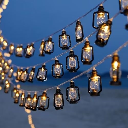 ENLACE Retro Laterne Lichterkette, 1,5M 10 LED Vintage Kerosin Lampen Batteriebetriebene, Lampions Lichterketten für Hochzeit Garten Terrasse Party Balkon Deko ENLACE Retro Laterne Lichterkette, 1,5M 10 LED Vintage Kerosin Lampen Batteriebetriebene, Lampions Lichterketten für Hochzeit Garten Terrasse Party Balkon Deko von ENLACE