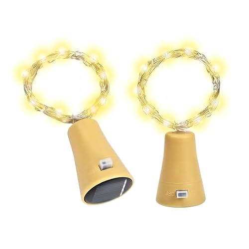 ENLACE Solar Flaschenlichter, 2 Stück 2M 20 LED Flaschenlichterkette Korken, Flaschenlicht Solar, Lichterkette Flaschenkorken für Hochzeit, Weihnachten, Garten, Party Deko, Warmweiß ENLACE Solar Flaschenlichter, 2 Stück 2M 20 LED Flaschenlichterkette Korken, Flaschenlicht Solar, Lichterkette Flaschenkorken für Hochzeit, Weihnachten, Garten, Party Deko, Warmweiß von ENLACE