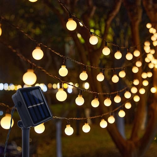 ENLACE Solar Lichterkette Außen, 5M 20 LED Lichterkette Kugeln Warmweiß, 8 Modi LED Globe Lichterkette für Hochzeit, Party, Garten, Balkon, Camping, Terrassen, Weihnachten Dekoration ENLACE Solar Lichterkette Außen, 5M 20 LED Lichterkette Kugeln Warmweiß, 8 Modi LED Globe Lichterkette für Hochzeit, Party, Garten, Balkon, Camping, Terrassen, Weihnachten Dekoration von ENLACE