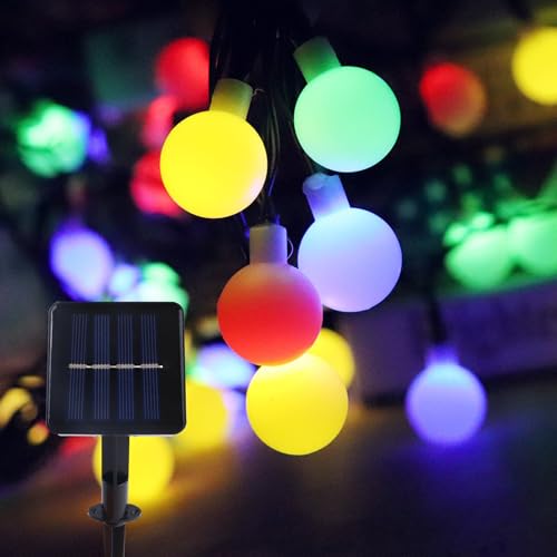 ENLACE Solar Lichterkette Aussen, 6,5M 30 LED Lichterkette Kugeln Wasserdicht, 8 Modi Globe Solarlichterkette für Hochzeit, Weihnachten, Party, Garten, Balkon, Camping, Terrassen, Bunt ENLACE Solar Lichterkette Aussen, 6,5M 30 LED Lichterkette Kugeln Wasserdicht, 8 Modi Globe Solarlichterkette für Hochzeit, Weihnachten, Party, Garten, Balkon, Camping, Terrassen, Bunt von ENLACE