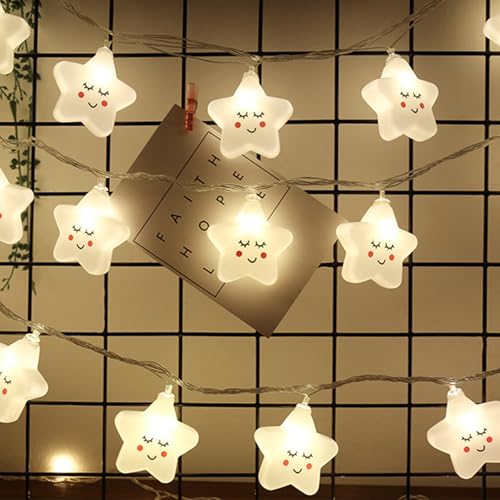 ENLACE Stern Lichterkette, 1,5M 10 LED Lichterkette Kinderzimmer Batteriebetrieben, Sternlichterkette für Kinderzimmer Fenster Garten Hochzeit Weihnachts Party Deko Innen Außen, Weiß ENLACE Stern Lichterkette, 1,5M 10 LED Lichterkette Kinderzimmer Batteriebetrieben, Sternlichterkette für Kinderzimmer Fenster Garten Hochzeit Weihnachts Party Deko Innen Außen, Weiß von ENLACE