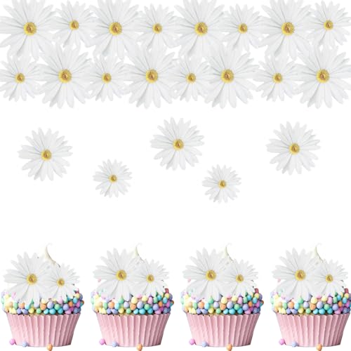ENLACE Weiß Blumen Tortendeko Essbare Blumen für Torte,65 Stück Weiß Gänseblümchen Cupcake Deko Essbar,Esspapier Blumen Deko Torte,Essbare Blüten Tortendeko Hochzeit,Kuchendeko Blüten Geburtstag Taufe ENLACE Weiß Blumen Tortendeko Essbare Blumen für Torte,65 Stück Weiß Gänseblümchen Cupcake Deko Essbar,Esspapier Blumen Deko Torte,Essbare Blüten Tortendeko Hochzeit,Kuchendeko Blüten Geburtstag Taufe von ENLACE