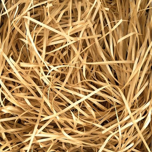 Geschreddertes Seidenpapier für Geschenkboxen, Geschenkkörbe und Verpackungen, 1 kg (braun) von ENOCENT