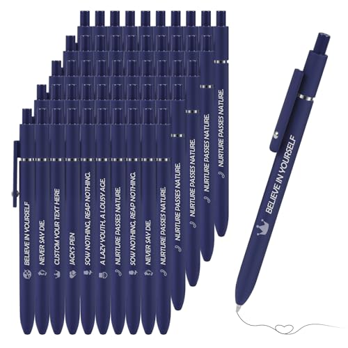 ENOMY 50 PC Kugelschreiber Personalisiert im Bulk Kugelschreiber mit individuellem Logo/Text Schwarz Ideal als Geschenk für Geburtstag Weihnachten Unternehmen Hochschulen Büros Dunkelblau ENOMY 50 PC Kugelschreiber Personalisiert im Bulk Kugelschreiber mit individuellem Logo/Text Schwarz Ideal als Geschenk für Geburtstag Weihnachten Unternehmen Hochschulen Büros Dunkelblau von ENOMY