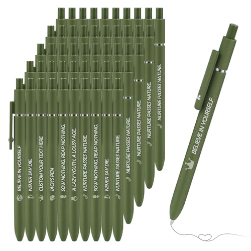 ENOMY 50 PC Kugelschreiber Personalisiert im Bulk Kugelschreiber mit individuellem Logo/Text Schwarz Ideal als Geschenk für Geburtstag Weihnachten Unternehmen Hochschulen Büros Dunkelgrün ENOMY 50 PC Kugelschreiber Personalisiert im Bulk Kugelschreiber mit individuellem Logo/Text Schwarz Ideal als Geschenk für Geburtstag Weihnachten Unternehmen Hochschulen Büros Dunkelgrün von ENOMY