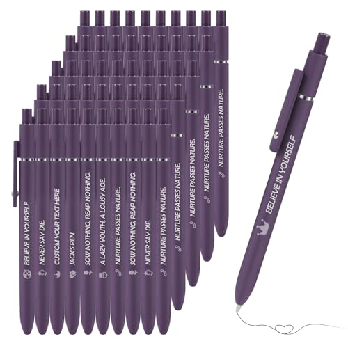 ENOMY 50 PC Kugelschreiber Personalisiert im Bulk Kugelschreiber mit individuellem Logo/Text Schwarz Ideal als Geschenk für Geburtstag Weihnachten Unternehmen Hochschulen Büros Dunkelviolett ENOMY 50 PC Kugelschreiber Personalisiert im Bulk Kugelschreiber mit individuellem Logo/Text Schwarz Ideal als Geschenk für Geburtstag Weihnachten Unternehmen Hochschulen Büros Dunkelviolett von ENOMY