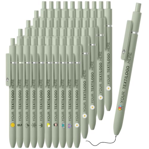 ENOMY 50 PC Kugelschreiber Personalisiert mit Logo/Text Kugelschreiber in Bulk Schwarz Werbekugelschreiber für Unternehmen Büros Hochschulen für Weihnachten Geburtstag Grün ENOMY 50 PC Kugelschreiber Personalisiert mit Logo/Text Kugelschreiber in Bulk Schwarz Werbekugelschreiber für Unternehmen Büros Hochschulen für Weihnachten Geburtstag Grün von ENOMY