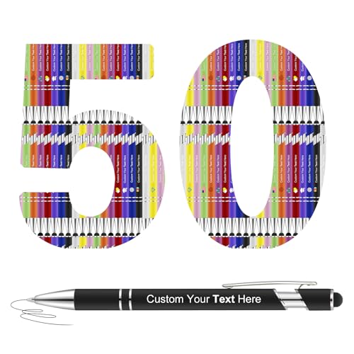 ENOMY Kugelschreiber Personalisiert Set mit Stylus Individuell Bedruckbare Kugelschreiber Stifte mit Schwarzer Tinte Ideal für Unternehmen Büros Events Schulen & als Geschenkidee 50 Stäbchen ENOMY Kugelschreiber Personalisiert Set mit Stylus Individuell Bedruckbare Kugelschreiber Stifte mit Schwarzer Tinte Ideal für Unternehmen Büros Events Schulen & als Geschenkidee 50 Stäbchen von ENOMY