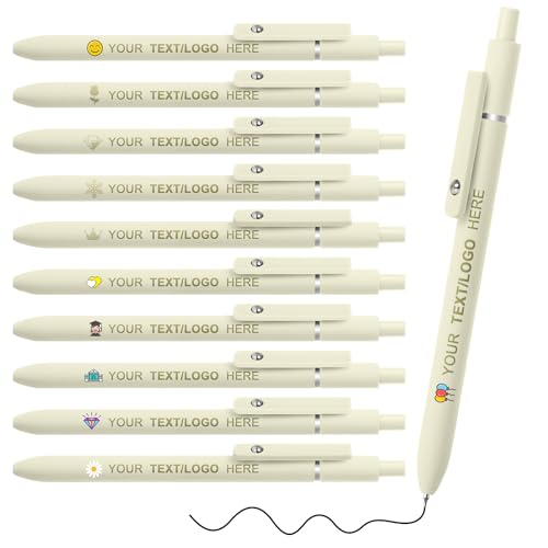 ENOMY Kugelschreiber Personalisiert mit Gravur/Logo/Name Kugelschreiber Hochwertig in Großpackung mit Schwarzer Tinte Stift Personalisiert Personalisierte Geschenke für Firmen Büros Hochschu ENOMY Kugelschreiber Personalisiert mit Gravur/Logo/Name Kugelschreiber Hochwertig in Großpackung mit Schwarzer Tinte Stift Personalisiert Personalisierte Geschenke für Firmen Büros Hochschu von ENOMY