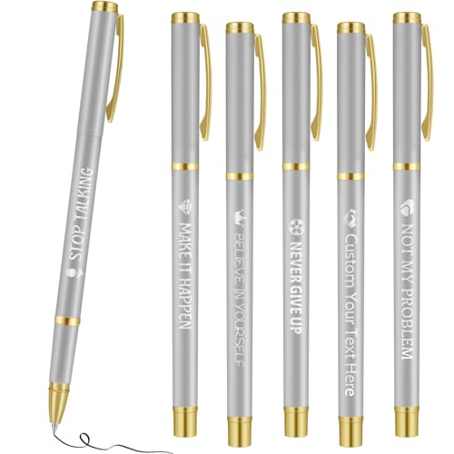 ENOMY Kugelschreiber Personalisiert mit Logo/Text/Namen Personalisierte Stift in Großpackungen mit schwarzer Tinte Individuelle Gestaltung für Unternehmen Büros Hochschule Geschenke Silber ENOMY Kugelschreiber Personalisiert mit Logo/Text/Namen Personalisierte Stift in Großpackungen mit schwarzer Tinte Individuelle Gestaltung für Unternehmen Büros Hochschule Geschenke Silber von ENOMY