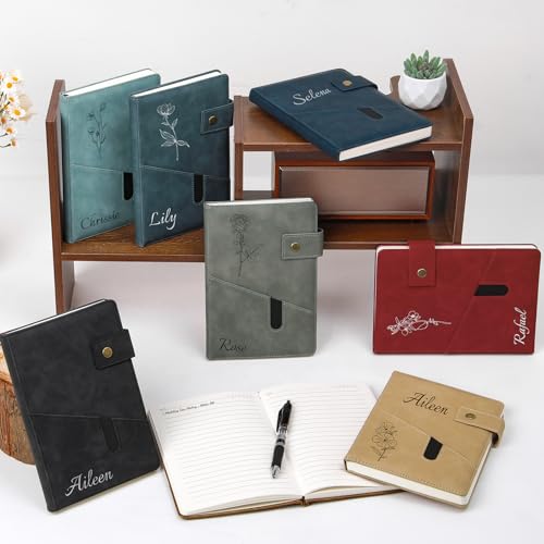 ENOMY Notizbuch A5 Personalisiert Tagebuch Leder Individuelles Notizheft mit Namen Bild Hardcover Notizbuch für Business Studium Geschenke ENOMY Notizbuch A5 Personalisiert Tagebuch Leder Individuelles Notizheft mit Namen Bild Hardcover Notizbuch für Business Studium Geschenke von ENOMY