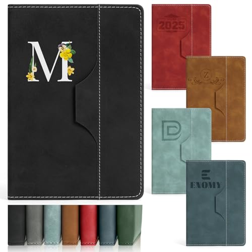 ENOMY Notizbuch Personalisiert A5 Leder Tägliches Personalisiertes Notizbuch für Männer Frauen 240 Seiten Notizheft mit Namen Hardcover Liniertes für Arbeit Meeting College Business Schwarz ENOMY Notizbuch Personalisiert A5 Leder Tägliches Personalisiertes Notizbuch für Männer Frauen 240 Seiten Notizheft mit Namen Hardcover Liniertes für Arbeit Meeting College Business Schwarz von ENOMY