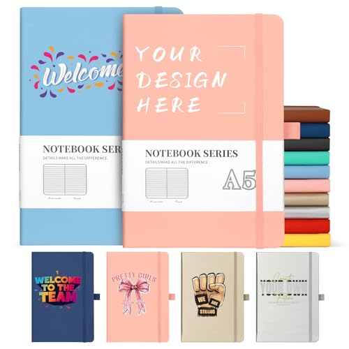 ENOMY Personalisiert Notizbuch A1 Tagebuch Liniertes Personalisiertes Notizheft mit Logo/Text Hardcover-Notizbuch für Büro Schule Rosa ENOMY Personalisiert Notizbuch A1 Tagebuch Liniertes Personalisiertes Notizheft mit Logo/Text Hardcover-Notizbuch für Büro Schule Rosa von ENOMY