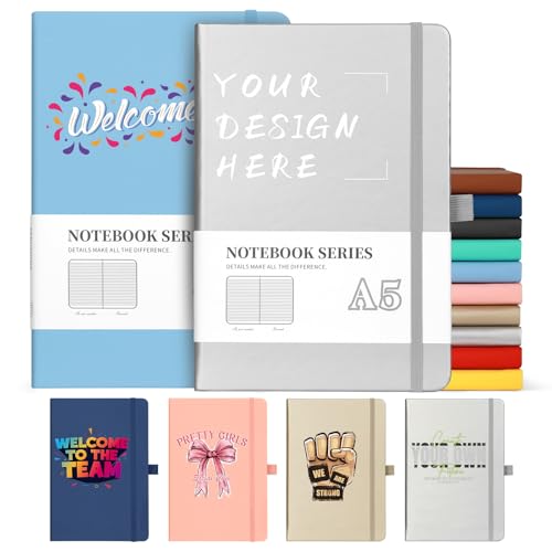 ENOMY Personalisiert Notizbuch A1 Tagebuch Liniertes Personalisiertes Notizheft mit Logo/Text Hardcover-Notizbuch für Büro Schule Silber Dunkelblau ENOMY Personalisiert Notizbuch A1 Tagebuch Liniertes Personalisiertes Notizheft mit Logo/Text Hardcover-Notizbuch für Büro Schule Silber Dunkelblau von ENOMY