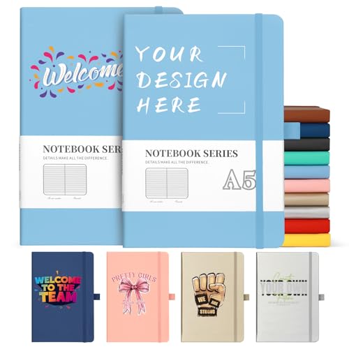 ENOMY Personalisiert Notizbuch A2 Tagebuch Liniertes Personalisiertes Notizheft mit Logo/Text Hardcover-Notizbuch für Büro Schule Hellblau ENOMY Personalisiert Notizbuch A2 Tagebuch Liniertes Personalisiertes Notizheft mit Logo/Text Hardcover-Notizbuch für Büro Schule Hellblau von ENOMY