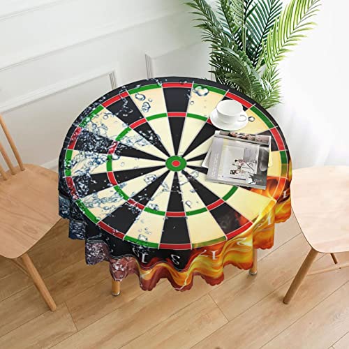 Darts-Board-Druck, Tischdecke, wasserdicht, staubdicht, runde Tischdekoration, knitterfrei, Tischtuch – 60 Zoll Darts-Board-Druck, Tischdecke, wasserdicht, staubdicht, runde Tischdekoration, knitterfrei, Tischtuch – 60 Zoll von ENPAP