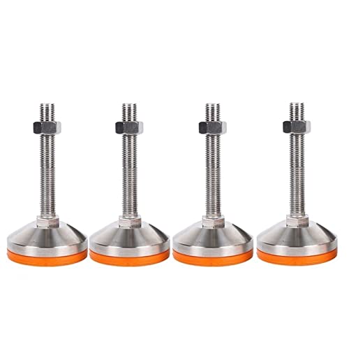ENSDIEPLS Nivellierfüße einstellbar 4 Stück Nivellierfüße aus Edelstahl 304, 4 Zoll/100 mm Schraubenlänge, Möbelbein-Nivellierfüße, verstellbare Schraubstützfüße(D80 m20*100) von ENSDIEPLS