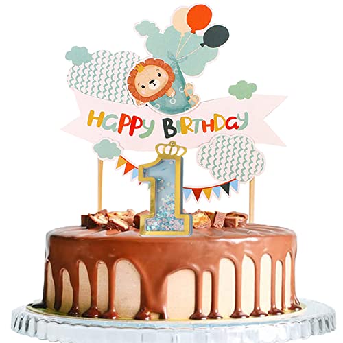 1 Geburtstag Tortendeko Happy Birthday Kuchendeko Lustig Tier 1 Jahr Geburtstag Kuchenaufsätze von ENSTAB