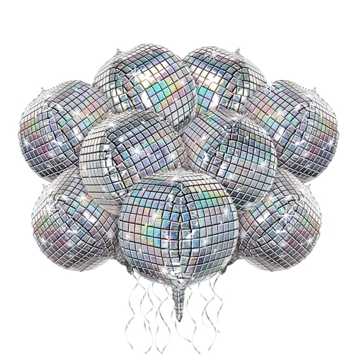 9 Stück Discokugel Folienballon 4D Laser Luftballons Geburtstag Party Zubehör Silvester Deko 18 Zoll 9 Stück Discokugel Folienballon 4D Laser Luftballons Geburtstag Party Zubehör Silvester Deko 18 Zoll von ENSTAB