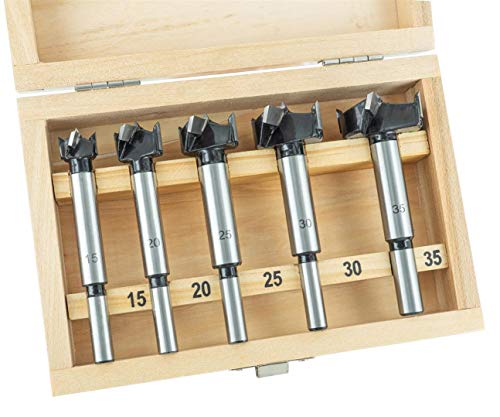 ENT 09099 5-tlg. Kunstbohrer Set - Hartmetall - Heimwerkerausführung - Ø 15-20-25-30-35 mm mit Schaft Ø 8/10 mm von ENT European Norm Tools