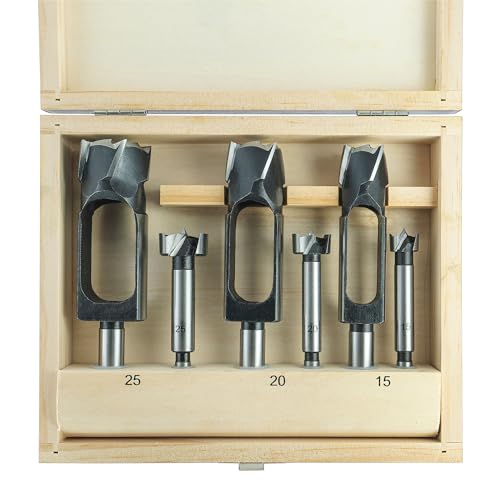 ENT 09151 6-tlg. Zapfenschneider und Forstnerbohrer Set - Ø 15-20 - 25 mm von ENT European Norm Tools