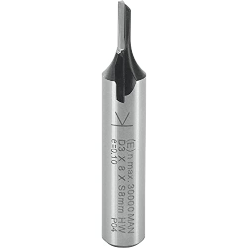 ENT 10040 Nutfräser HW, Schaft (S) 8 mm, Durchmesser (D) 3 mm, NL 8 mm, Z1, SL 32 mm, GL 46 mm von ENT European Norm Tools