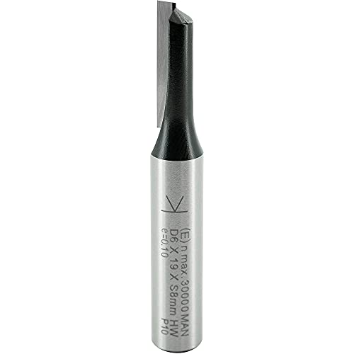 ENT 10050 Nutfräser HW, Schaft (S) 8 mm, Durchmesser (D) 6 mm, NL 19 mm, Z1, SL 32 mm, GL 55 mm von ENT European Norm Tools